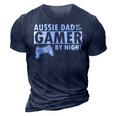 Aussie Dad Cool Australian Shepherd Father Gifts For Dog Dad 3D Print Casual Tshirt Navy Blue