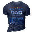 Autism Dad Autism Awareness Autistic Spectrum Asd 3D Print Casual Tshirt Navy Blue