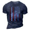 Baseball Usa Flag American Flag Vintage For Dad Fathers Day 3D Print Casual Tshirt Navy Blue