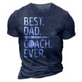 Best Dad Coach Ever Baseball Patriotic For Fathers Day Gift For Mens 3D Print Casual Tshirt Navy Blue