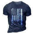 Best Farmer Dad Ever With Us American Flag Fathers Day 3D Print Casual Tshirt Navy Blue