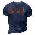 Best Papa Ever For Guitar Lover Guitarist Dad On Fathers Day 3D Print Casual Tshirt Navy Blue
