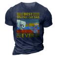 Best Sphynx Cat Dad Ever Retro Vintage Sunset 3D Print Casual Tshirt Navy Blue