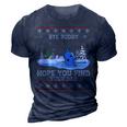 Byebuddyhopeyou Find Your Dad Whale Ugly Xmas Sweater 3D Print Casual Tshirt Navy Blue