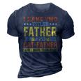 Cat Lover Dad Quote Funny Kitty Father Kitten Fathers Day 3D Print Casual Tshirt Navy Blue