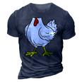 Chicken Body Costume Animal Thanksgiving Halloween  3D Print Casual Tshirt Navy Blue
