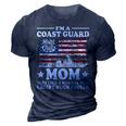 Coast Guard Mom American Flag Military Family Gift Gift For Womens 3D Print Casual Tshirt Navy Blue