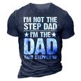 Cool Step Up Dad For Men Father Worlds Best Stepdad Ever 3D Print Casual Tshirt Navy Blue