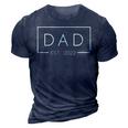 Dad Est2022 For Girl Dad 3D Print Casual Tshirt Navy Blue