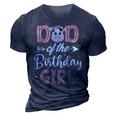 Dad Of The Birthday Girl Cow Farm Birthday Party Daddy Papa 3D Print Casual Tshirt Navy Blue