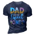 Dad Of The Sweet One Happy 1St Birthday Papa Ice Cream Gift For Mens 3D Print Casual Tshirt Navy Blue