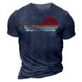 Dad The Man Pilot Legend Retro Vantage Style Fathers Day 3D Print Casual Tshirt Navy Blue