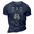 Dad The Man The Myth The Boxing Legend Sport Fighting Boxer 3D Print Casual Tshirt Navy Blue