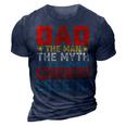 Dad The Man The Myth The Lawn Mowing Legend 3D Print Casual Tshirt Navy Blue