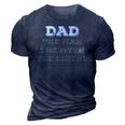 Dad The Myth The Legend Vintage Dad Legend 3D Print Casual Tshirt Navy Blue