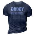 Daddy Husband Engineer Hero Fathers Day 3D Print Casual Tshirt Navy Blue