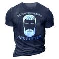 Dads With Beards Are Better Fathers Day T Gift For Dad Gift For Mens 3D Print Casual Tshirt Navy Blue