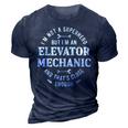 Elevator Mechanic Maintenance Hero Technician 3D Print Casual Tshirt Navy Blue