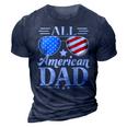 Fathers Day Gift | All American Patriot Usa Dad 3D Print Casual Tshirt Navy Blue