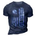 Football Dad American Flag Proud Dad Of Ballers Fathers Day 3D Print Casual Tshirt Navy Blue