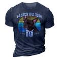 French Bulldog Frenchie Brindle Dad Daddy Fathers Day Gift 3D Print Casual Tshirt Navy Blue