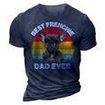 Frenchie Dad Funny French Bulldog Lover Owner Fathers Day Gift For Mens 3D Print Casual Tshirt Navy Blue
