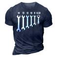 Funny Mechanic Metal Worker Engineer Wrench 033 Beer Opener 3D Print Casual Tshirt Navy Blue