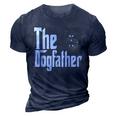 German Shepherd Dog Dad Dogfather Dogs Daddy Father 3D Print Casual Tshirt Navy Blue