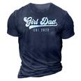 Girl Dad Est 2023 Girl Dad To Be Gifts New Daddy Dad First Gift For Mens 3D Print Casual Tshirt Navy Blue