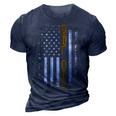 Girl Dad Vintage American Flag Fathers Day Gift For Mens 3D Print Casual Tshirt Navy Blue