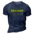 Grandad Gifts Best Grandad In The Galaxy Best Grandad Ever Gift For Mens 3D Print Casual Tshirt Navy Blue