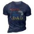 Hooked On Being A Dad Fishing Dad Father_S Day 3D Print Casual Tshirt Navy Blue