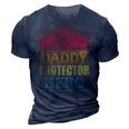 Husband Daddy Protector Hero Dad Fathers Day Men 3D Print Casual Tshirt Navy Blue