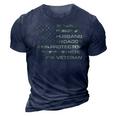 Husband Daddy Protector Hero Veteran Usa Flag Camouflage Dad Gift For Mens 3D Print Casual Tshirt Navy Blue