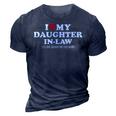 I Love Daughterinlaw For Fatherinlaw 3D Print Casual Tshirt Navy Blue