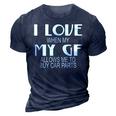 I Love My Girlfriend Allow Me Buy Car Parts Mechanic T 3D Print Casual Tshirt Navy Blue