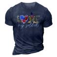 I Love My Soldier Military T Army Mom Army Wife 3D Print Casual Tshirt Navy Blue