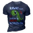 I Love You Daddy Dinosaur Dad Fathers Day Kids Son Daughter 3D Print Casual Tshirt Navy Blue