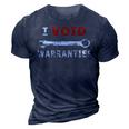 I Void Warranties Funny Mechanic Diy 3D Print Casual Tshirt Navy Blue