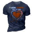 I Wear Orange For My Dad Ms Multiple Sclerosis Awareness 3D Print Casual Tshirt Navy Blue