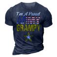 Im A Proud Army Grampy Military Pride American Flag 3D Print Casual Tshirt Navy Blue