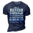 Im A Proud Daughter In Law Of Awesome Father In Law 3D Print Casual Tshirt Navy Blue