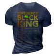 Junenth Black King Melanin Dad Fathers Day Men Fathers 3D Print Casual Tshirt Navy Blue