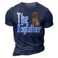 Labradoodle Dog Dad Dogfather Dogs Daddy Father 3D Print Casual Tshirt Navy Blue