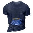 Latte Dad Gift For Mens 3D Print Casual Tshirt Navy Blue
