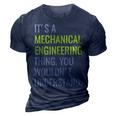 Mechanical Engineering Engineer Mechanic Major Gift 3D Print Casual Tshirt Navy Blue