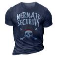 Mermaid Security Pirate Matching Family Party Dad Brother 3D Print Casual Tshirt Navy Blue