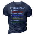My Perfect Day Funny Car Guy Car Mechanic Garage Gift 3D Print Casual Tshirt Navy Blue