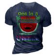 One In A Melon Uncle Funny Watermelon 3D Print Casual Tshirt Navy Blue