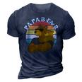 Papa Bear Father Daddy Fathers Day Gift Best Dad Ever Gift For Mens 3D Print Casual Tshirt Navy Blue